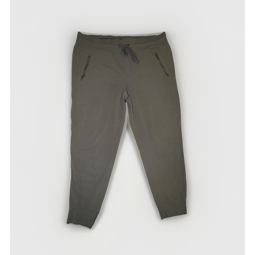 Athleta Womens Trekkie North Joggers Size 16 High Rise Drawstring Pocket Green